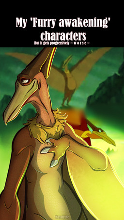 beak belly big_belly biped brown_body brown_scales claws feral finger_claws fur green_sclera male membrane_(anatomy) membranous_wings neck_tuft orange_body orange_scales pecs scales screencap screencap_background semi-anthro slightly_chubby slightly_chubby_feral slightly_chubby_male solo text tuft white_finger_claws wing_on_chest wings yellow_beak yellow_belly yellow_body yellow_fur yellow_scales maystrine don_bluth the_land_before_time pterano prehistoric_species pteranodon pteranodontid pterosaur reptile scalie 2023 9:16 artist_name colored digital_drawing_(artwork) digital_media_(artwork) digital_painting_(artwork) english_text half-length_portrait hi_res meme painting_(artwork) portrait shaded