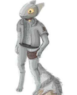 ambiguous_gender anthro black_body black_ears black_fur black_nose clothed clothing dipstick_tail feet female fingers fluffy fur hair male markings orange_sclera orange_tail_tip simple_background smile solo tail tail_markings lexido casualties:_unknown gunsaw equinox_(saturnsamo) canid canine expie_(gunsawian) gunsawian hybrid mammal murid rodent digital_media_(artwork) hi_res