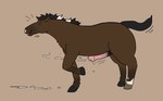 animal_genitalia animal_penis belly_slapping bodily_fluids cum equine_genitalia equine_penis feral flared_penis genital_fluids genitals looking_pleasured male masturbation orgasm penis solo nuzzle_(artist) ransom_mustang equid equine horse mammal