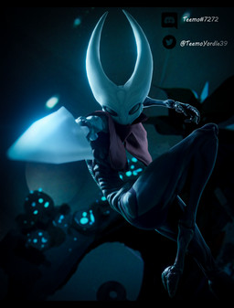action_pose anthro black_body bone female melee_weapon muscular muscular_thighs polearm pose skull skull_head solo spear warrior weapon teemoty ghost0fonyx_(modeler) hollow_knight_(franchise) team_cherry hornet_(hollow_knight) arthropod 3d_(artwork) absurd_res digital_media_(artwork) hi_res
