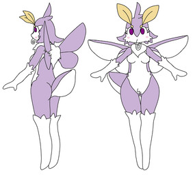 antennae_(anatomy) anthro breasts featureless_breasts female non-mammal_breasts simple_background solo wings arthropod insect lepidopteran moth