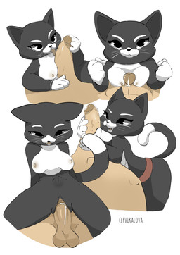 abdominal_bulge anthro anthro_penetrated balls bedroom_eyes belt biped black_body black_ears black_eyes black_fur black_nose black_tail bodily_fluids breast_play breasts cum cum_from_vagina cum_in_vagina cum_inside dipstick_tail duo ejaculation eyebrows female female_on_human female_penetrated fingers fur genital_fluids genitals handjob happy happy_sex human_on_anthro human_penetrating human_penetrating_anthro human_penetrating_female humanoid_genitalia humanoid_penis interspecies larger_human larger_male leaking_cum licking looking_at_viewer looking_pleasured male male/female male_on_anthro male_penetrating male_penetrating_anthro male_penetrating_female markings narrowed_eyes nude open_mouth oral orgasm penetration penile penile_penetration penis penis_in_vagina penis_lick seductive sex simple_background size_difference smaller_anthro smaller_female standing tail tail_markings teeth text titfuck tongue tongue_out vaginal vaginal_penetration vulva whiskers white_background white_body white_breasts white_eyebrows white_fur white_tail_tip cervikalova dreamworks puss_in_boots_(franchise) anon kitty_softpaws domestic_cat felid feline felis human mammal 2023 absurd_res artist_name hi_res multiple_images