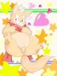 anthro anus flaccid foreskin genitals male overweight overweight_anthro overweight_male penis scarf slightly_chubby solo tail kogamaru nintendo star_fox fox_mccloud canid canine fox mammal 3:4