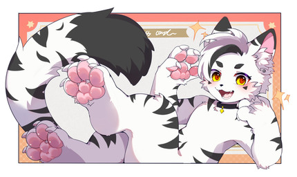 4_fingers 4_toes anthro barefoot black_body black_fur black_hair blush claws featureless_chest feet female female_anthro finger_claws fingers fluffy foot_focus fur hair happy kemono looking_at_viewer nude open_mouth pawpads paws plantigrade soles solo tail toe_claws toes tongue tuft white_body white_fur white_hair young young_anthro young_female aqianr felid mammal pantherine tiger 2025 absurd_res digital_media_(artwork) hi_res