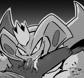 3_toes anthro bodily_fluids captured crown cum cum_in_mouth cum_inside digitigrade duo erection feet fellatio genital_fluids genitals head_in_crotch headgear licking looking_at_viewer lying male male/male nude on_back on_front oral orgasm penile penis sex sex_shot smug snake_hood spread_legs spreading sucking toes tongue tongue_out villainous spacec00kies cartoon_network mao_mao:_heroes_of_pure_heart coby_(mao_mao) orangusnake sheriff_mao_mao_mao domestic_cat felid feline felis mammal reptile scalie snake greyscale hi_res monochrome