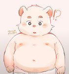 anthro belly blush clothing exclamation_point male navel nipples overweight question_mark solo underwear young young_anthro tongmung24 bear mammal 2022 hi_res