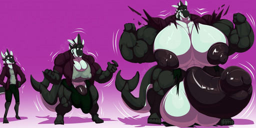5_fingers 5_toes abs anthro balls balls_expansion barefoot base_one_layout basic_sequence biceps big_balls big_breasts big_muscles big_penis black_penis bottomwear breast_expansion breasts clothing deltoids erection expansion feet fingers flexing gender_transformation genital_expansion genitals grin growth gynomorph horn huge_balls huge_breasts huge_muscles huge_penis humanoid_genitalia humanoid_penis hyper hyper_balls hyper_breasts hyper_genitalia hyper_muscles hyper_penis intersex linear_sequence looking_at_viewer male mtg_transformation mti_transformation muscle_growth muscular muscular_anthro muscular_gynomorph muscular_intersex nipples nude one_row_layout pecs pecs_with_breasts penis penis_expansion shirt shorts smile solo standing tail three_frame_image three_frame_sequence toes topwear torn_clothing transformation transformation_sequence bobert mythology aquatic cetacean dolphin dragon hybrid mammal mythological_creature mythological_scalie oceanic_dolphin orca scalie toothed_whale 2020 sequence