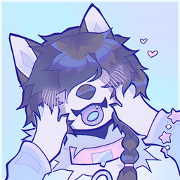 anthro blush blush_lines braided_hair collar drugs fangs female fur hair hair_over_eye hand_on_head heart_symbol hormone_replacement_therapy pills smile solo teeth tongue white_body white_fur vinqock reina_(vinqou) canid canine fox mammal platinum_fox red_fox true_fox trans_(lore) trans_woman_(lore)