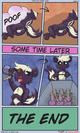 anthro anus ball_tuft balls bodily_fluids butt claws cum cum_in_ass cum_inside drinking duo feet fluffy_balls genital_fluids genitals juice leaking_cum male male/male pawpads paws potion selfcest shopping shopping_cart sleeping square_crossover text tongue tongue_out tuft razzle_the_red razzle_(razzle_the_red) mammal mephitid skunk 3:5 absurd_res comic english_text hi_res