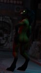 alley anthro butt eyewear female glasses glowing glowing_eyes green_eyes looking_at_viewer nude solo neo_nakamura blizzard_entertainment warcraft beanarley canid mammal werecanid werecreature worgen 3d_(artwork) 9:16 absurd_res digital_media_(artwork) hi_res