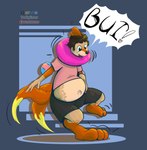 belly collar consent gain lgbt_pride male organs paws pride_colors stomach text toony transformation weight_gain weights dustyerror nintendo pokemon buizel generation_4_pokemon mammal mustelid otter pokemon_(species) absurd_res hi_res