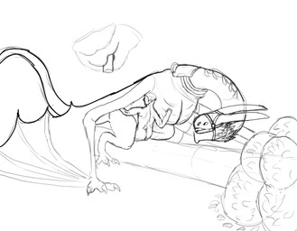 animal_genitalia bestiality cowgirl_position cutaway duo female feral feral_penetrated from_front_position genital_slit genitals human_on_feral human_penetrating human_penetrating_feral interspecies male male/female male_human on_bottom on_top penetration penis plant saddle sex tree kuvik european_mythology mythology dragon human mammal mythological_creature mythological_scalie scalie western_dragon wyvern hi_res monochrome