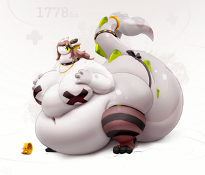 accessory anthro belly belly_folds belly_on_ground belly_overhang big_belly big_breasts big_tail biped black_choker black_jewelry black_necklace black_ribbon breasts brown_hair choker clothing countershading cracked_ground cracks crown ear_piercing female female_anthro fin furgonomics gloves green_sclera grey_markings grey_tail hair hand_on_own_breast handwear headgear huge_belly huge_breasts huge_tail jewelry leaning leaning_forward legwear long_tail markings morbidly_obese morbidly_obese_anthro morbidly_obese_female mostly_nude mostly_nude_anthro mostly_nude_female necklace nipple_tape obese obese_anthro obese_female overweight overweight_anthro overweight_female pasties pattern_clothing pattern_legwear pattern_thigh_highs piercing princess ribbons ring royalty solo standing striped_clothing striped_legwear striped_thigh_highs stripes tail tail_accessory tail_fin tail_jewelry tail_ribbon tail_ring tape thick_tail thick_thighs thigh_highs tight_clothing white_body white_countershading white_tail miluinaoxie mythology dragon mythological_creature mythological_scalie scalie 2024 hi_res