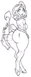 anthro big_butt bottomwear butt butt_slap clothing female huge_butt skirt slap solo spanked_butt spanking surprised_expression surprised_face tail thefuckingdevil jenny_(magicwritings) asinus donkey equid equine mammal absurd_res hi_res