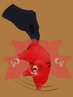 abuse ambiguous_feral ambiguous_gender animal_abuse bodily_fluids brown_background crying disembodied_hand duo featureless_crotch feral lifting_another monotone_body neonate open_mouth pained_expression red_body red_tail simple_background solo_focus suffering tail tears young young_feral alice_621 fluffy_pony fluffy_pony_(species) human mammal 2026 digital_drawing_(artwork) digital_media_(artwork) shaded soft_shading story story_in_description