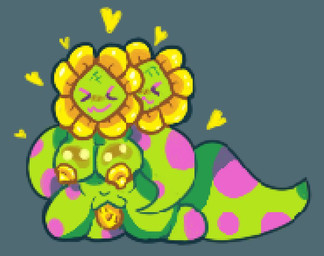 anthro breasts female flower genitals green_body male male/female penetration petals plant sex tail vaginal vaginal_penetration vulva delzeta deltarune undertale_(series) elemental_creature flora_fauna floradinn