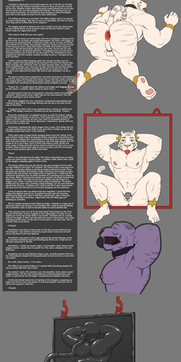 anthro anus ass_up biped black_collar chastity_cage chastity_device cock_gag collar dildo_in_mouth fur gag loose loose_anus loose_orifice male metal_chastity_cage mind_break muscular muscular_sub nipples nude_anthro nude_male open_anus oral oral_penetration penetration pink_anus pink_nipples profanity sex_toy sex_toy_in_mouth sex_toy_insertion solo story_in_picture submissive submissive_anthro submissive_male text vacuum_bed whip_mark_on_butt white_body white_fur mohalic felid mammal pantherine tiger 2020 absurd_res english_text hi_res