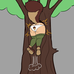 animal_tail back-print_panties big_butt big_tail boots brown_body brown_boots brown_clothing brown_footwear brown_fur butt camel_toe climbing climbing_tree clothing female footwear freckled_butt freckles fur green_clothing green_legwear green_thigh_highs grey_background legwear panties plant print_clothing print_panties print_underwear rear_view shoes simple_background solo tail tan_body tan_fur tan_skin thick_thighs thigh_highs tree tree_hollow underwear white_clothing white_panties white_underwear wide_hips mrskeliebonez marvel marvel_rivals squirrel_girl_(marvel) animal_humanoid humanoid mammal mammal_humanoid rodent rodent_humanoid sciurid sciurid_humanoid tree_squirrel_humanoid 1:1 absurd_res hi_res