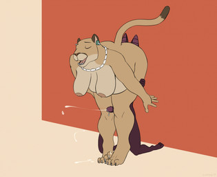 anthro bat_ears beaded_jewelry beaded_necklace beads bodily_fluids breasts brown_ears countershade_breasts countershade_face countershade_fur countershade_tail countershade_torso countershading cum cum_on_feet cum_on_ground cumshot duo ejaculation eyes_closed faceless_character faceless_male feet female female_focus fur genital_fluids genitals humanoid_genitalia implied_cunnilingus jade_(gem) jewelry looking_pleasured male male/female necklace nude nude_anthro nude_female nude_male open_mouth pink_inner_ear purple_body purple_fur sex simple_background smile tail tan_body tan_fur thigh_sex scribefang ch'um_nich_(scribefang) bat cougar felid feline mammal 2025 digital_drawing_(artwork) digital_media_(artwork) hi_res