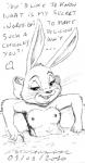 anthro bedroom_eyes bow_(feature) breasts candy chocolate dessert female food half-closed_eyes heart_symbol mascot narrowed_eyes nipples nude seductive solo text whiskers asthexiancal cadbury cadbury_bunny lagomorph leporid mammal rabbit 2010 english_text monochrome