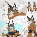 anthro brown_body brown_fur color_swatch fur hologram male screen solo text visor zerofox1000 zero_(zerofox1000) canid canine fox mammal 2015 colored english_text signature