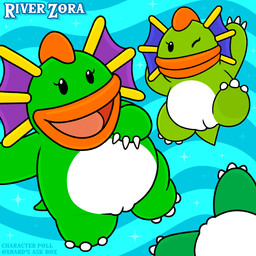 anthro big_ears black_sclera female feral genitals green_body group lips multicolored_body nude nude_female one_eye_closed smile thick_lips trio two_tone_body vulva wink nishi_oxnard echoes_of_wisdom nintendo the_legend_of_zelda animal_humanoid aquatic aquatic_humanoid fish fish_humanoid humanoid river_zora zora 1:1 hi_res