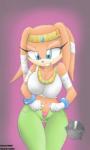 anthro bottomwear clothing denim denim_bottomwear denim_clothing female jeans pants solo tight_clothing undressing wraps goblinhordestudios lord_friez sega sonic_adventure sonic_the_hedgehog_(series) tikal_the_echidna echidna mammal monotreme hi_res