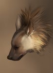 black_nose brown_eyes feral fur male solo tan_body tan_fur kuroi-kisin hyena mammal 2020 digital_media_(artwork) headshot_portrait portrait