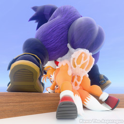 anal anal_penetration anthro balls big_balls big_butt big_penis bodily_fluids buckle butt clothing cum cum_in_ass cum_inside erection feet femboy footwear fur genital_fluids genitals gloves group group_sex hair handwear huge_balls huge_butt huge_penis humanoid_genitalia humanoid_penis hyper hyper_balls hyper_genitalia hyper_penis looking_at_viewer looking_back male male/male male_penetrated male_penetrating male_penetrating_male nude open_mouth overweight penetration penile penis purple_body purple_fur sex shoes simple_background tail text thick_thighs threesome trio white_body white_fur wide_hips kawa_the_asparagus classic_sonic_(universe) sega sonic_the_hedgehog_(series) big_the_cat classic_tails miles_prower animal_humanoid canid canine canis domestic_cat felid feline felis fox humanoid mammal mammal_humanoid red_fox true_fox 1:1 3d_(artwork) absurd_res digital_media_(artwork) english_text hi_res