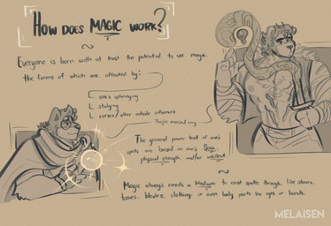anthro bottomwear brown_background cloak closed_smile clothed clothed_anthro clothed_male clothing duo eyewear fingerless_gloves fur glasses gloves hair handwear holding_melee_weapon holding_object holding_sword holding_weapon information lore magic male male_anthro melee_weapon mouth_closed muscular muscular_anthro muscular_male nipples pants round_glasses simple_background smile sword text weapon melaisen canid canine canis domestic_dog felid feline mammal 2023 absurd_res artist_name digital_drawing_(artwork) digital_media_(artwork) english_text hi_res monochrome sepia
