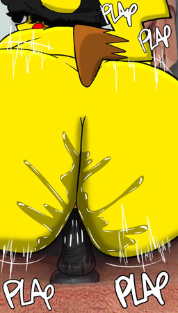 anal anal_penetration anthro big_butt black_dildo black_hair butt butt_focus dildo dildo_in_ass dildo_insertion fur hair lube_on_butt lube_on_dildo male motion_lines nude_anthro nude_male object_in_ass penetration plap sex_toy sex_toy_in_ass sex_toy_insertion solo tail yellow_body yellow_fur hyenakenisis nintendo pokemon generation_1_pokemon pikachu pokemon_(species) draw_over hi_res