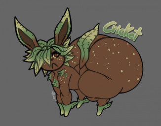 ambiguous_gender big_butt brown_body brown_eyes butt chest_tuft feral freckled_butt freckled_face freckled_shoulders freckles frown huge_butt leaf leaf_hair leaf_tail looking_at_viewer plant plant_hair pseudo_hair solo tail text thick_thighs tuft wide_hips daeriusus nintendo pokemon cricket_(daeriusus) eeveelution generation_4_pokemon leafeon pokemon_(species) 2025 english_text hi_res