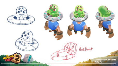 4_fingers 5_eyes airboat appliance bald belt belt_buckle black_bottomwear black_clothing black_pants blue_clothing blue_shirt blue_topwear boat bottomwear brown_belt brown_clothing brown_footwear brown_gloves brown_handwear brown_shoes buckle clothed clothed_humanoid clothed_male clothing duo female fingers footwear for_a_head fridge fully_clothed fully_clothed_humanoid fully_clothed_male gloves grass green_body green_skin handwear happy kitchen_appliance light male multi_eye no_pupils noseless open_mouth open_smile pants plant red_eyes shirt shoes simple_background smile spacecraft standing stone_wall tan_body tan_skin teeth tentacles text topwear utility_belt vehicle wall_(structure) watercraft white_background jack_kirby_crosby moving_out_(series) ally_n. alien humanoid object_head 16:9 2023 adobe_photoshop_(artwork) character_name colored concept_art digital_drawing_(artwork) digital_media_(artwork) english_description english_text hi_res lighting official_art shaded widescreen