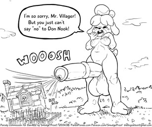 animal_genitalia animal_penis anthro breasts building cock_vore destruction duo equine_genitalia equine_penis genitals gynomorph house hyper intersex macro nude penile penis suction text vacuum_penis vacuum_vore vore wind smudge_proof animal_crossing nintendo isabelle_(animal_crossing) villager_(animal_crossing) canid canine canis domestic_dog equid equine human mammal 6:5 english_text hi_res line_art monochrome url