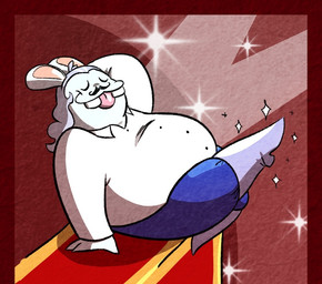 3_fingers anthro belly big_belly black_facial_hair black_mustache blue_bottomwear blue_clothing blue_pants boots bottomwear box buckteeth button_(fastener) clothed clothed_anthro clothed_male clothing container eyes_closed facial_hair fingers footwear fully_clothed fully_clothed_anthro fully_clothed_male fur grey_hair grey_high_heeled_boots hair hand_behind_head high_heeled_boots high_heels light long_ears long_hair male male_anthro mustache no_eyebrows noseless overweight overweight_anthro overweight_male pants pink_tongue pose red_background shoes simple_background sitting_on_box solo sparkles tan_inner_ear teeth tongue tongue_out wavy_hair white_body white_dress_shirt white_fur randomrabbidramblings mario_bros mario_plus_rabbids_kingdom_battle nintendo raving_rabbids rayman_(series) ubisoft phantom_of_the_bwahpera ghost hybrid lagomorph mammal rabbid spirit 2023 colored crossover digital_drawing_(artwork) digital_media_(artwork) english_description lighting shaded