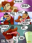 anthro big_breasts breasts comic dialogue digital_media_(artwork) disney duo english_text fbz female goof_troop lemon-aid male mature_anthro mature_female mature_male max_goof mother_(lore) parent_(lore) peg_pete profanity text