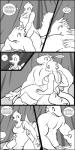 1:2 absurd_res big_breasts big_muscles breasts clothed clothing comic curvy_figure dialogue digital_media_(artwork) english_text female forced grin hi_res imminent_rape lagotrope lizardman long_tail lying male massage monochrome muscular non-mammal_breasts reptile restrained scalie smile speech_bubble story_seeker tail tent text thick_thighs thought_bubble topless voluptuous