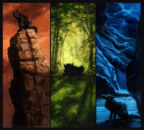 black_border border detailed_background feral forest fur group plant tree triptych kenket mythology canid canine canis mammal mythological_canine mythological_creature werecanid werecanine werecreature werewolf wolf 2015