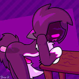 anal anal_penetration animal_genitalia animal_penis animated_gif anthro black_body duo erection fur genitals machine male male/male male_penetrated male_penetrating male_penetrating_male nude penetration penis protogen_visor sex floranbin sharik_(floranbin) protogen 1:1 2d_animation animated hi_res short_playtime