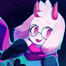 anthro blush eyewear fur glasses happy heart_symbol horn looking_at_viewer male open_mouth open_smile scarf smile solo sparkles text white_body white_fur skn_1027 deltarune undertale_(series) ralsei bovid caprine darkner goat mammal 1:1 2022 absurd_res artist_name hi_res shaded