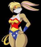 2024 alpha_channel anthro big_ears blonde_hair blue_eyes breasts brown_body brown_fur buckteeth cleavage clothed clothing cosplay curvy_figure dc_comics digital_drawing_(artwork) digital_media_(artwork) eyelashes female fingers fluffy fluffy_tail fur hair hand_on_hip hand_on_own_hip hourglass_figure lagomorph lasso leotard leporid lola_bunny long_ears looking_at_viewer looney_tunes mammal mastergodai multicolored_body multicolored_fur rabbit short_hair short_tail simple_background small_waist smile solo tail teeth thick_thighs transparent_background two_tone_body two_tone_fur warner_brothers white_body white_fur wide_hipped_anthro wide_hipped_female wide_hips wonder_woman