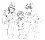 alternate_universe anthro breasts female group profanity text replica_(artist) hasbro my_little_pony fan_character nolegs_(oc) replica_(oc) reppy_(mlp) bat_pony equid equine horse mammal pony 2017 english_text hi_res monochrome