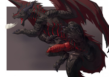 animal_genitalia breath claws erection eyes_closed feral finger_claws genital_slit genitals knot knotted_penis long_neck looking_pleasured lying male multicolored_body on_side penis raised_leg snout solo tail toe_claws wings babanasaur european_mythology mythology thurkearvyth dragon mythological_creature mythological_scalie scalie western_dragon hi_res