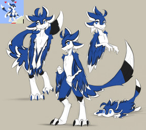 3_toes 4_fingers anthro biped blue_body blue_fur blue_tail blue_wings claws countershade_fur countershade_torso countershading feet fingers front_view fur looking_aside looking_at_viewer lying male nude nude_anthro nude_male on_front simple_background smile solo standing tail toe_claws toes wings tinygaypirate avali 2025 digital_drawing_(artwork) digital_media_(artwork) hi_res