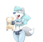 anthro belly big_belly blue_clothing blue_eyes blue_hair blue_shirt blue_topwear bottomwear breasts clothing denim denim_bottomwear denim_clothing duo female gloves hair handwear jeans oral_vore overweight pants shirt simple_background topwear vore white_background nightmarebros virus-20 wendy_wolf_(virus-20) canid canine canis domestic_pig mammal suid suine sus_(pig) wolf 2023 animated short_playtime