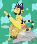 balls big_balls big_penis blush breasts genitals gynomorph huge_balls huge_penis hyper hyper_balls hyper_genitalia hyper_penis intersex penis solo vein veiny_penis d_big_hammer animal_crossing nintendo ankha_(animal_crossing) felid feline mammal hi_res