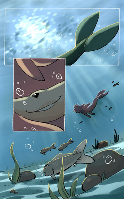 air_bubble alternate_form alternate_species anthro black_nose bubble female fin fish_tail fur green_tail hair legless light light_beam mermaid_tail mermaidification pink_body pink_fur pink_hair rock sea seaweed smile solo split_form sunbeam sunlight swimming tail tail_fin tan_mouth underwater water arantarisu_yamu sega sonic_the_hedgehog_(series) amy_rose aquatic eulipotyphlan fish hedgehog mammal merfolk 2026 5:8 comic hi_res