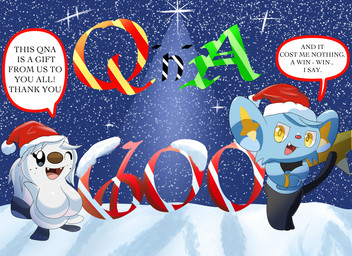 ambiguous_gender biped black_text blue_body blue_fur breasts christmas_clothing christmas_headwear clothing crossed_arms dialogue duo exclamation_point female fur hair hat headgear headwear holidays one_eye_closed open_mouth open_smile paws santa_hat sharp_teeth smile snow speech_bubble standing tail talking_to_viewer teeth text tongue white_body white_sclera winter yellow_eyes heavenlyproductions christmas nintendo pokemon generation_4_pokemon generation_5_pokemon oshawott pokemon_(species) shinx 2024 english_text