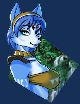 anthro bandeau big_breasts biped blue_body blue_eyes blue_fur blue_hair blurred_background breasts clothed clothed_anthro clothed_female clothing female forest fur hair head_turned leaf looking_at_viewer medium_hair photo_background plant rainforest shoulder_pads side_boob side_view simple_background smile solo text topwear transparent_background tree white_body white_fur archvile_(artist) nintendo star_fox krystal_(star_fox) canid canine fox mammal 2024 alpha_channel artist_name bust_portrait colored hi_res photography_(artwork) portrait shaded