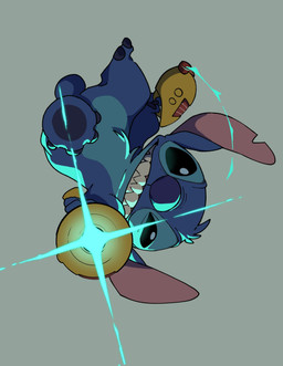 4_toes action_pose aiming_at_viewer ambiguous_gender anthro biped blue_body blue_claws blue_fur blue_nose blue_pawpads chest_tuft claws dual_wielding energy feet finger_claws fur grey_background grin head_tuft holding_object holding_weapon looking_at_viewer notched_ear pawpads plasma_blaster_(lilo_and_stitch) plasma_gun pose ranged_weapon simple_background small_tail smile solo tail toes tuft weapon zunda_d2002 disney lilo_and_stitch stitch_(lilo_and_stitch) alien experiment_(lilo_and_stitch) 2025 digital_drawing_(artwork) digital_media_(artwork) hi_res male_(lore)